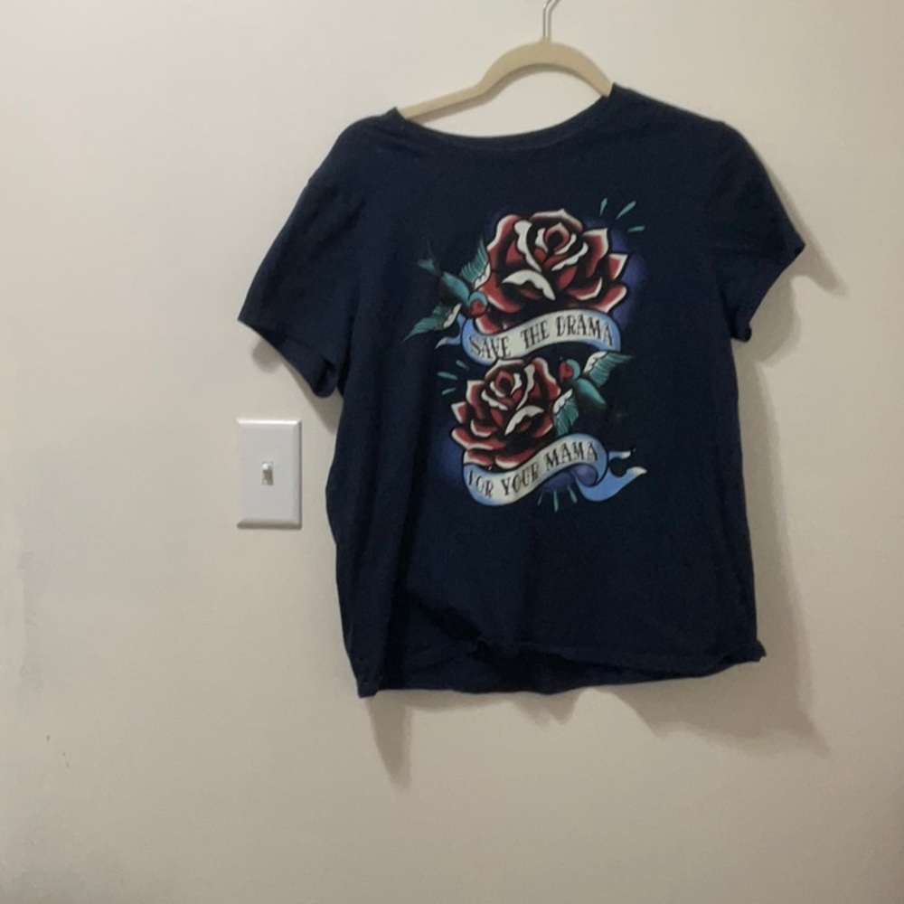 Wound Up Blue and Red Short Sleeve Tee